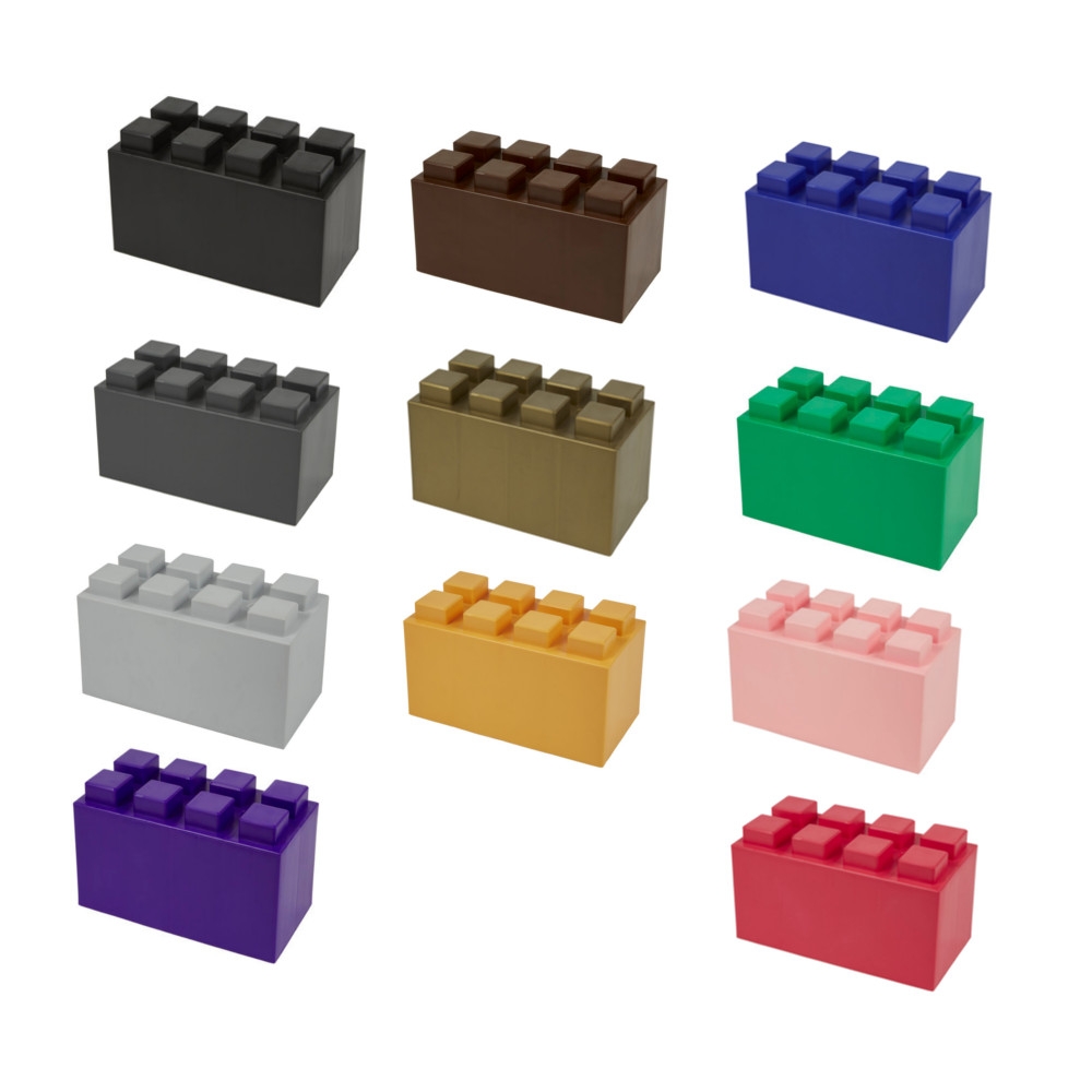 Easy to Connect & Reuse Giant Building Blocks EverBlock 12” x 3” Line Half Plastic Modular Block Bulk Pack Indoor & Outdoor Use Black Build Displays & Structures 8 Piece Pack 