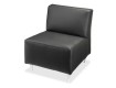 Lorell® Fuze Modular Black Leather Lounge Reception Seating