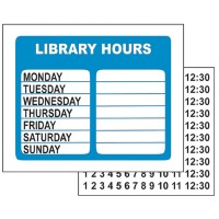 Library/Business Hours Static-Clings
