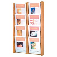 Wooden Mallet Oak and Acrylic Literature Displays