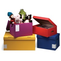 Colourful Corrugated Storage Boxes