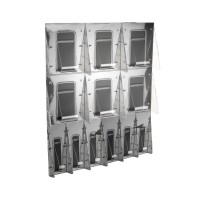 Deflecto® Stand-Tall® Magazine and Leaflet Size Pockets (Combination Unit) Literature Racks