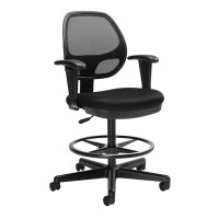 Offices to Go™ Geo Mesh Back Charging Desk/Drafting Chair