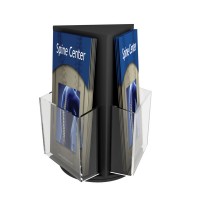 Deflecto® 3-Sided Rotating Counter Top Brochure Display