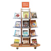 Mobile 4-Sided Grid Style Book Display