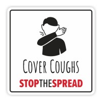 COVID-19 Cover Cough Decals - Pkg of 4