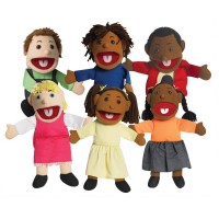 Ethnic Children Puppets with Movable Mouths