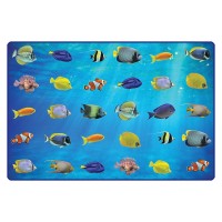 Carpets for Kids® Pixel Perfect Carpet Collection™ Friendly Fish Seating Rug