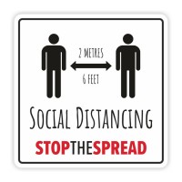 Social Distancing Decals - Pkg of 4