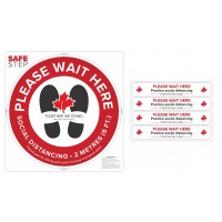 Safe Step – Social Distancing Floor Decal Sign Kit 