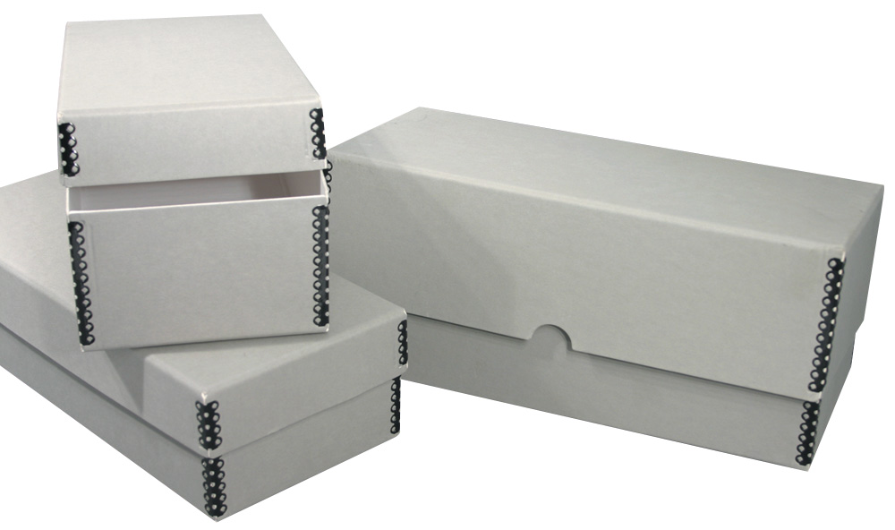 Hollinger Flat Storage Boxes w/ Index Card Pocket - Hollinger